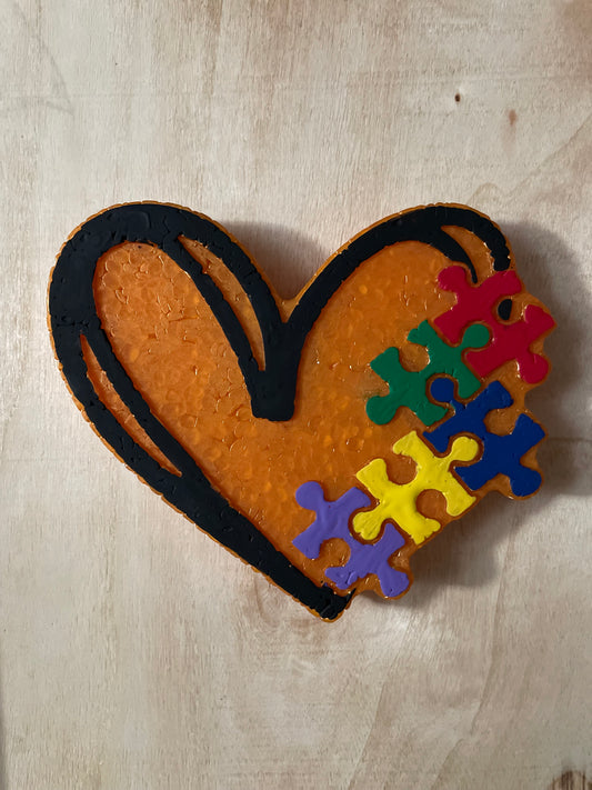 Autism heart puzzle piece
